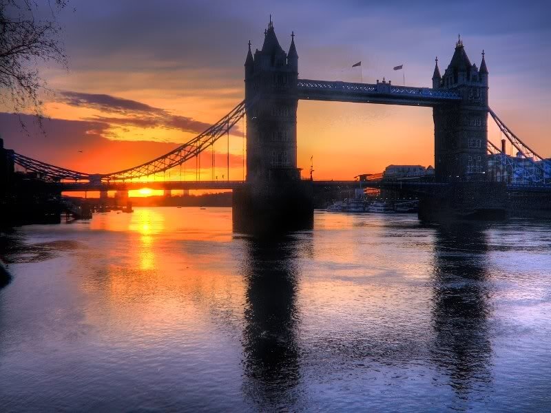 Tower Bridge at Sunset — Orange