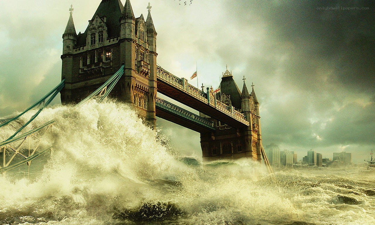Tower Bridge in a storm