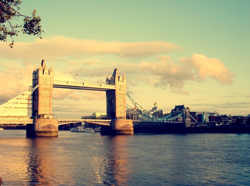Tower Bridge in London — Blue, Serene, Sunset