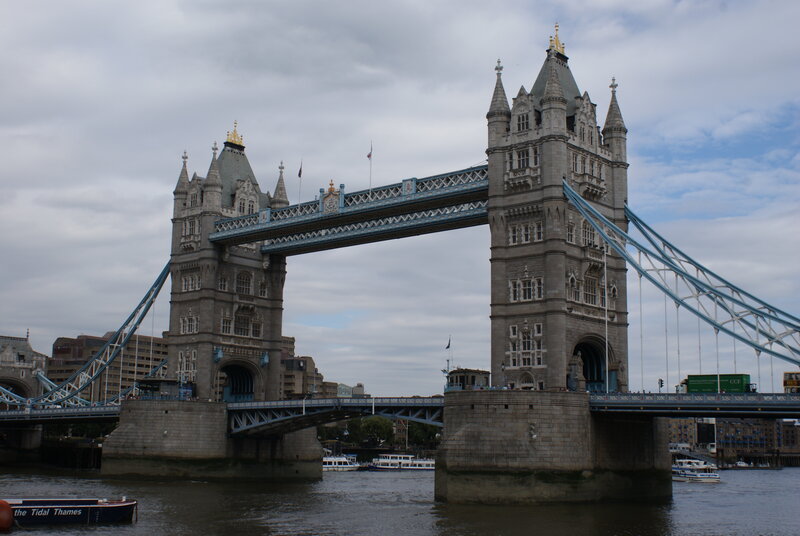 Tower Bridge in London — Gray, Overcast, Afternoon