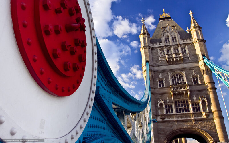 Tower Bridge in London — Red
