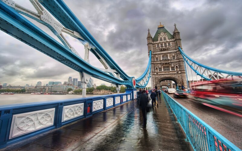 Tower Bridge on a cloudy day