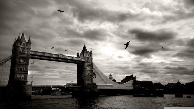 Tower Bridge under cloudy sky