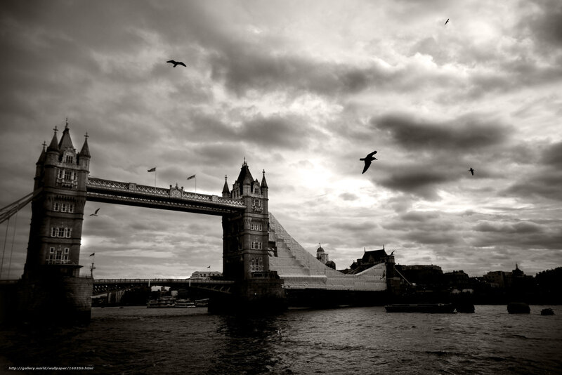 Tower Bridge under cloudy sky