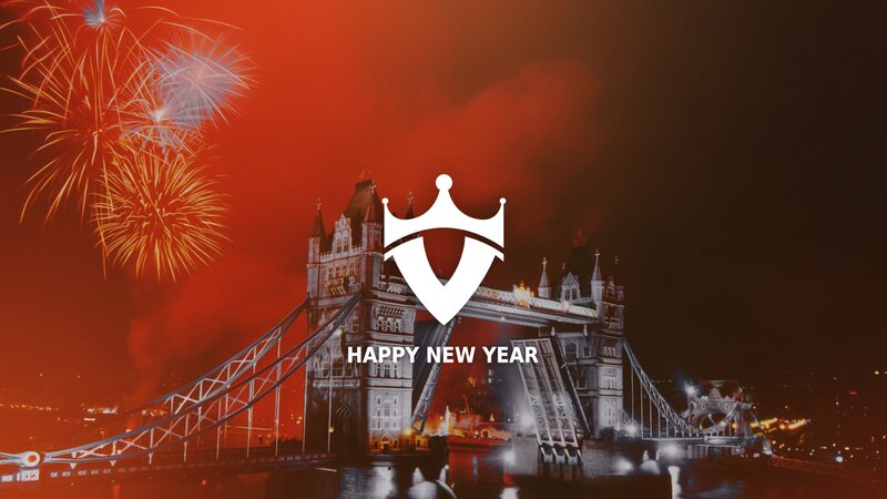 Tower Bridge with Fireworks — Red