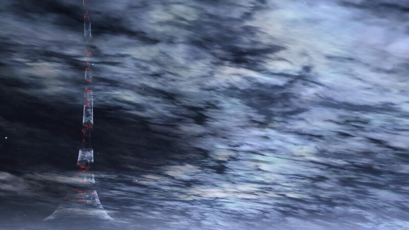 tower in stormy sky