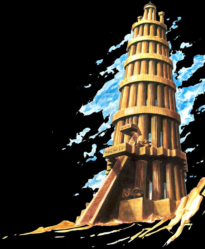 Tower of Babel — Brown, Dramatic, Illustration