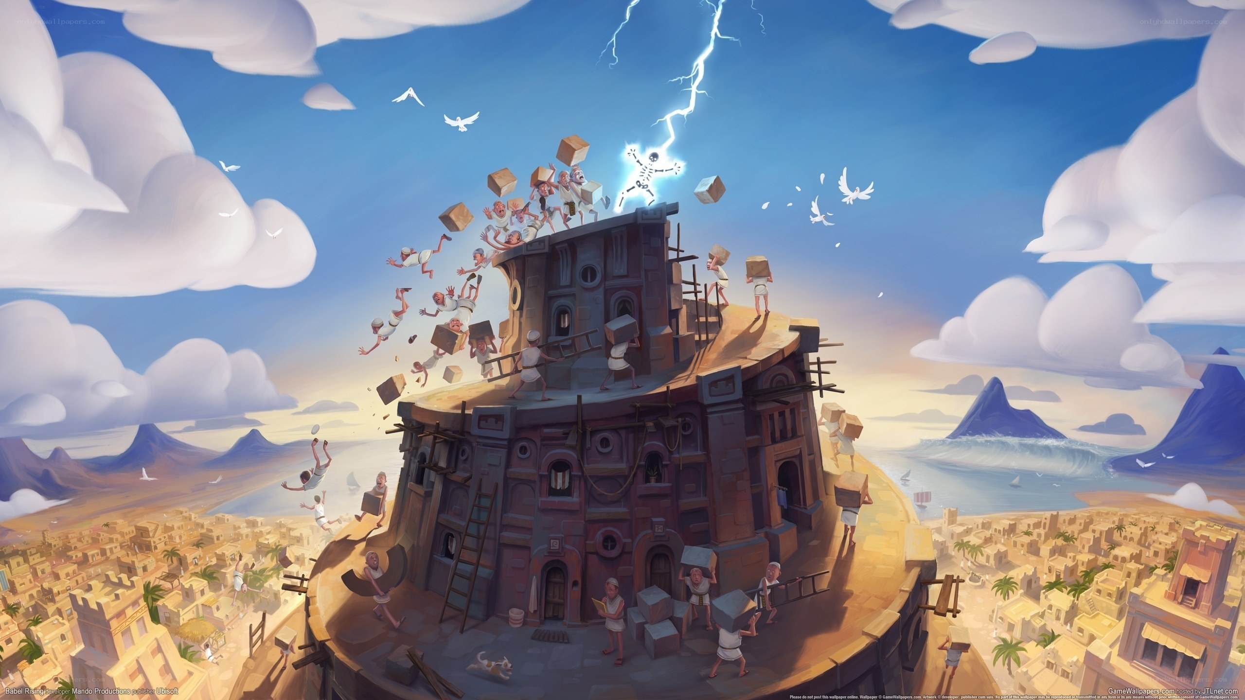 Tower of Babel construction chaos