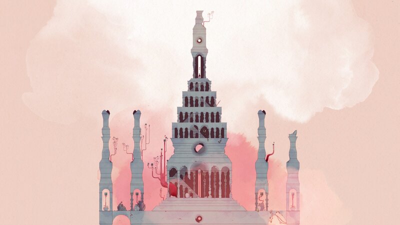 Tower with Pipes and Figures