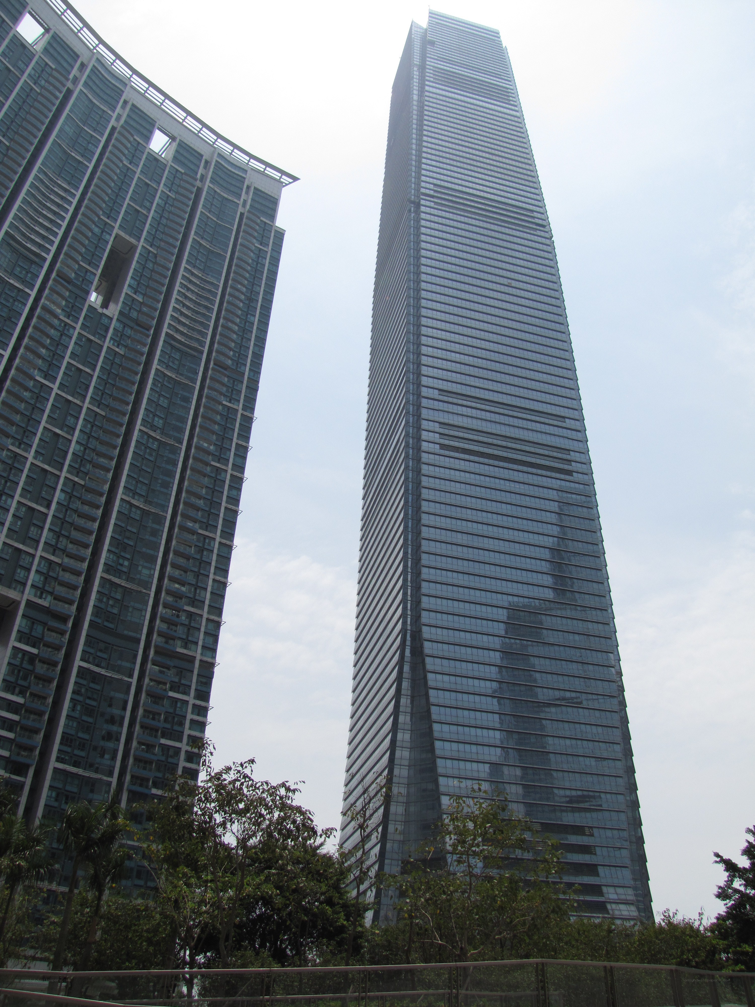 Towering skyscrapers in a city