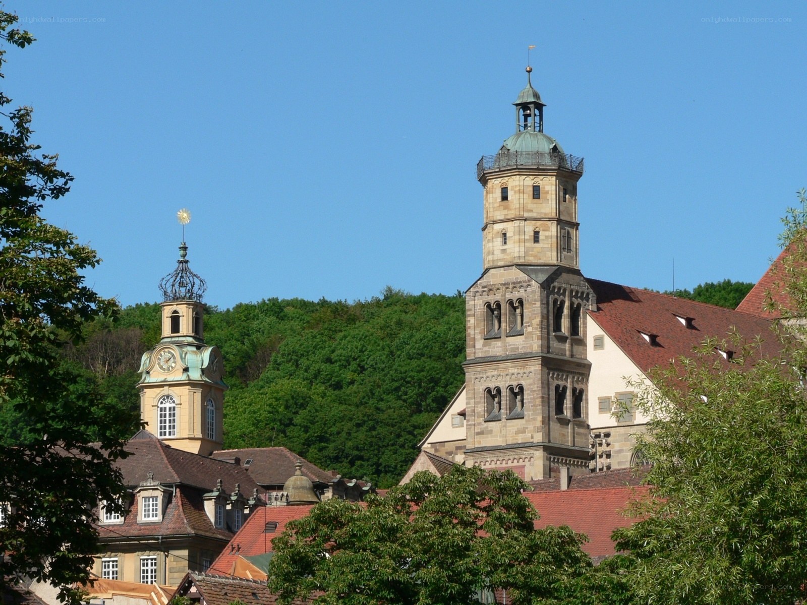 towers in a historic town