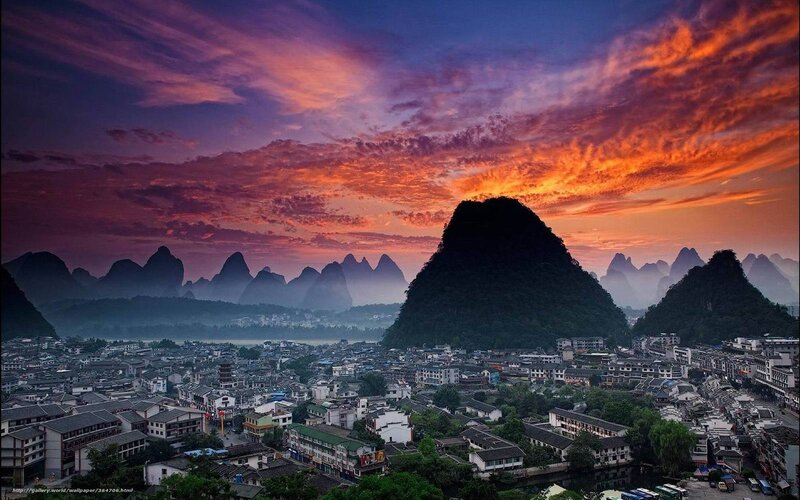 Town Among Karst Mountains