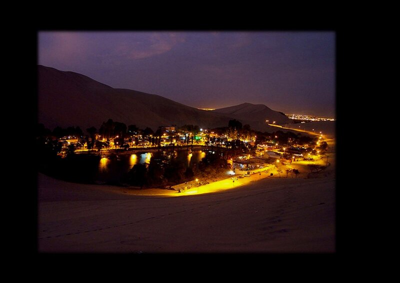 Town at Night in Desert