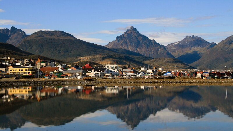 Town by Mountains and Water