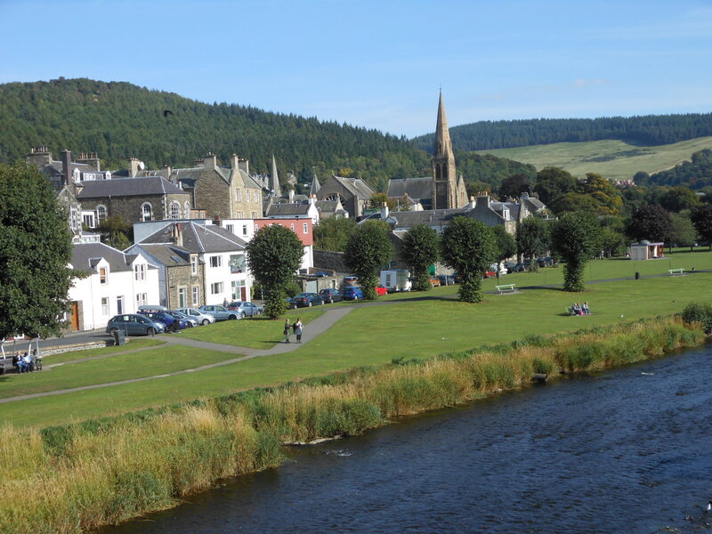 Town by River and Hill