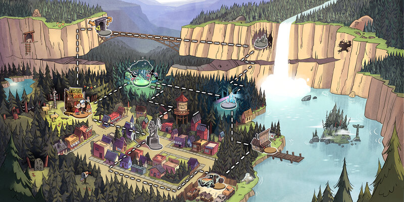 Town in Forest Valley — Green