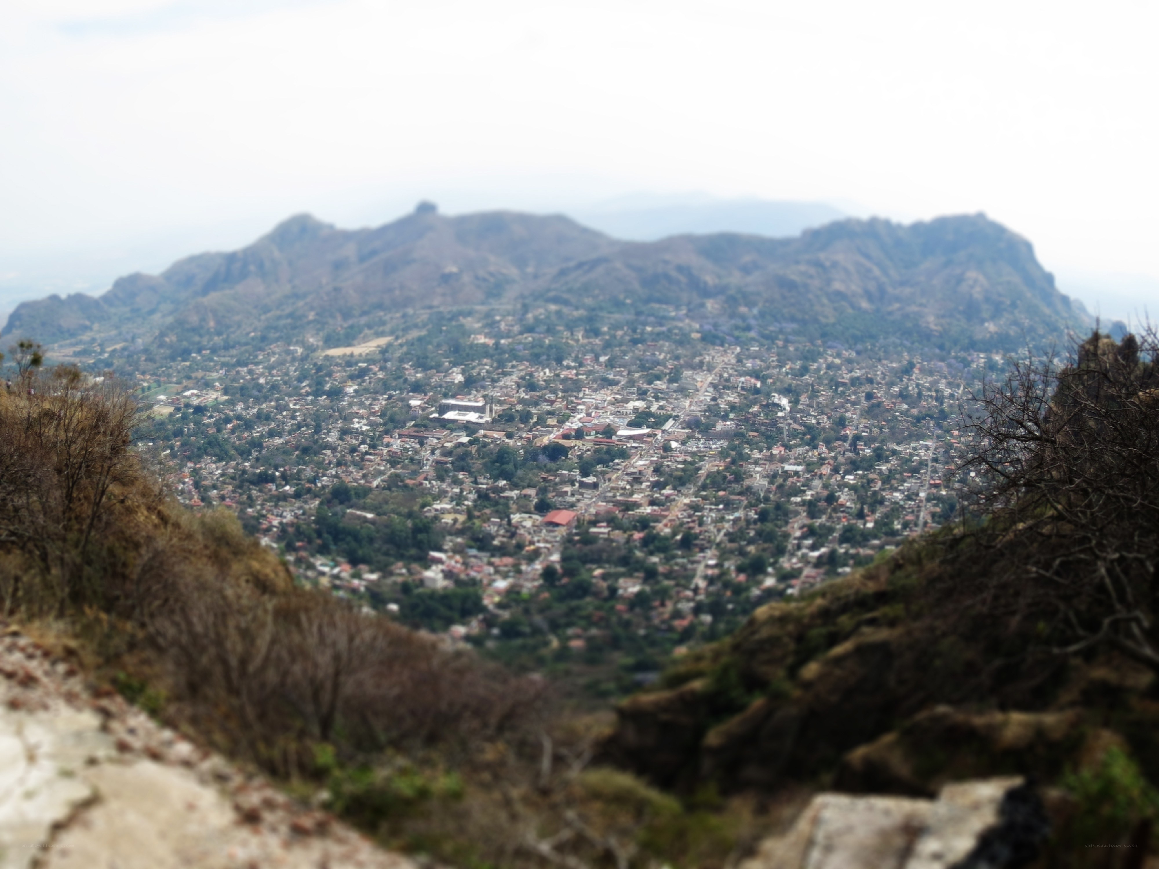 town in mountain valley
