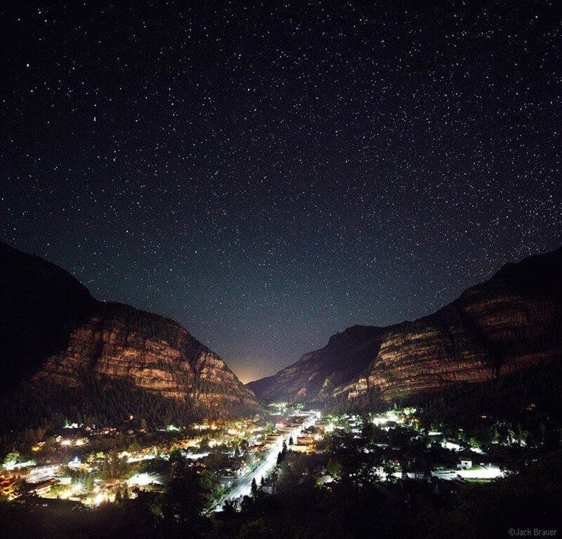 Town in Mountain Valley — Black, Serene