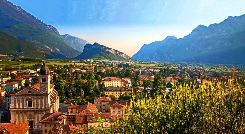Town in Mountain Valley — Blue, Serene