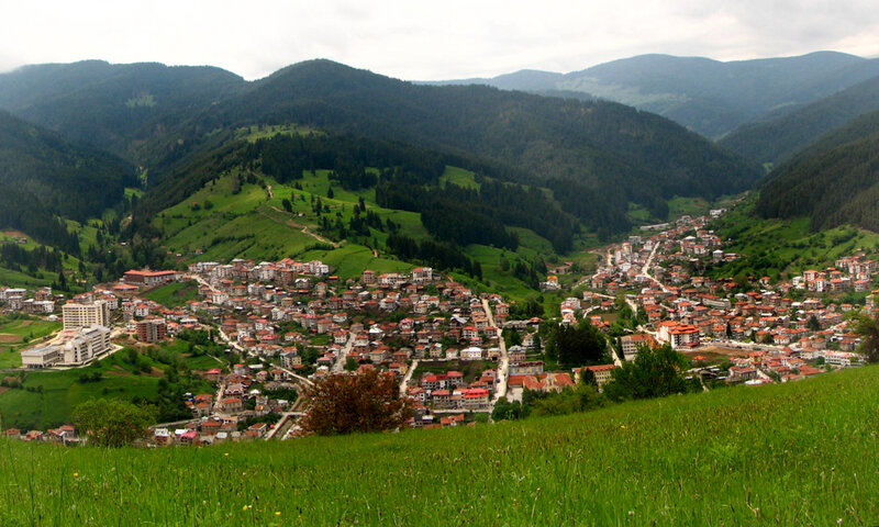 Town in Mountain Valley — Green