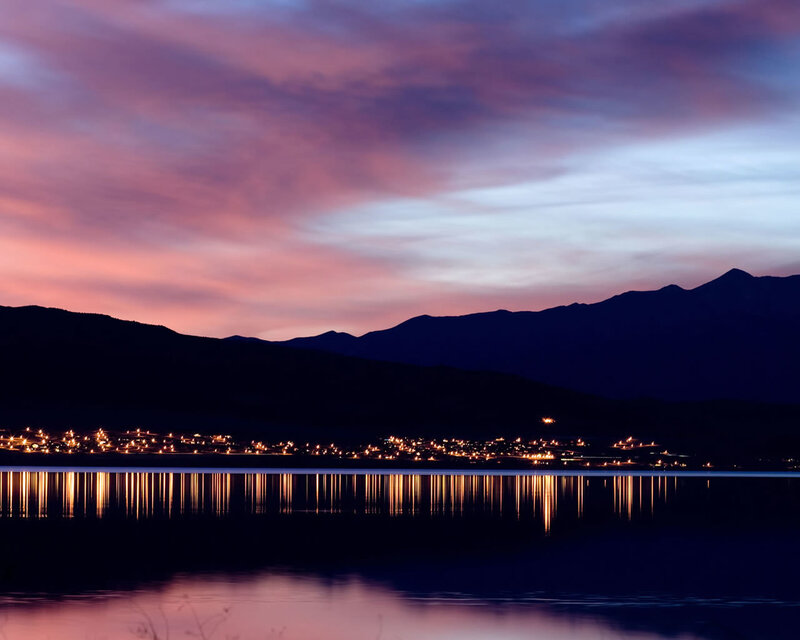 Town Lights on Lake Shore