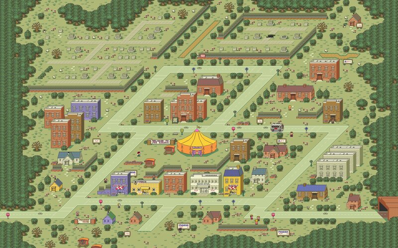 Town Map with Circus Tent