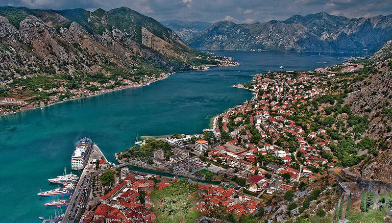 Town on a Bay — Blue, Dramatic