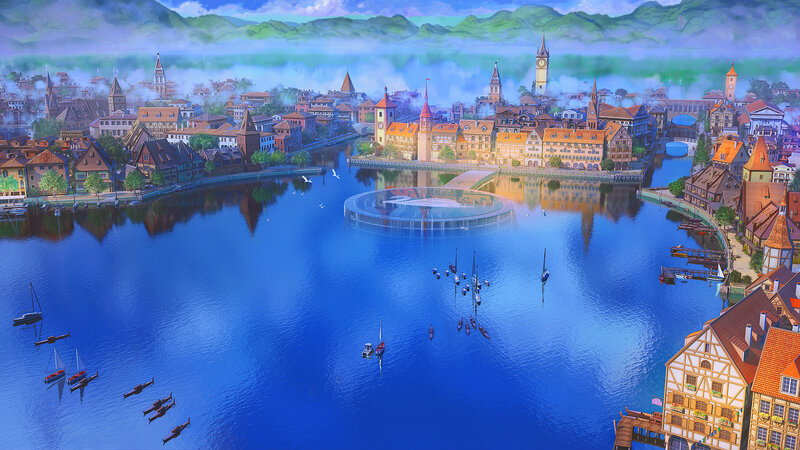 Town on a Lake