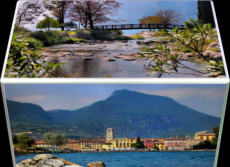 Town on Lake Shore — Blue