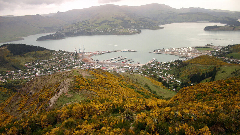 Town Overlooking Harbor