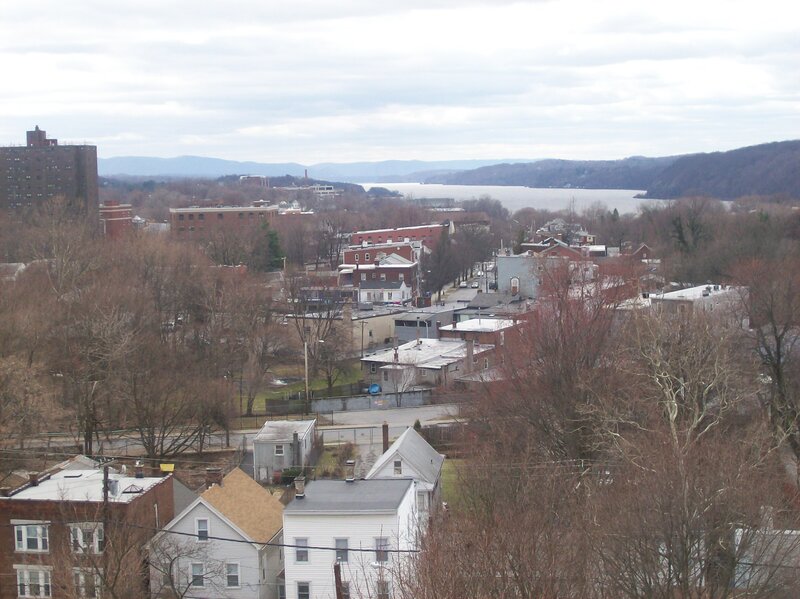 Town Overlooking River