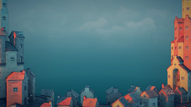 Town Rooftops View