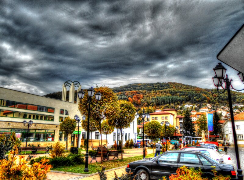Town Square with Cars