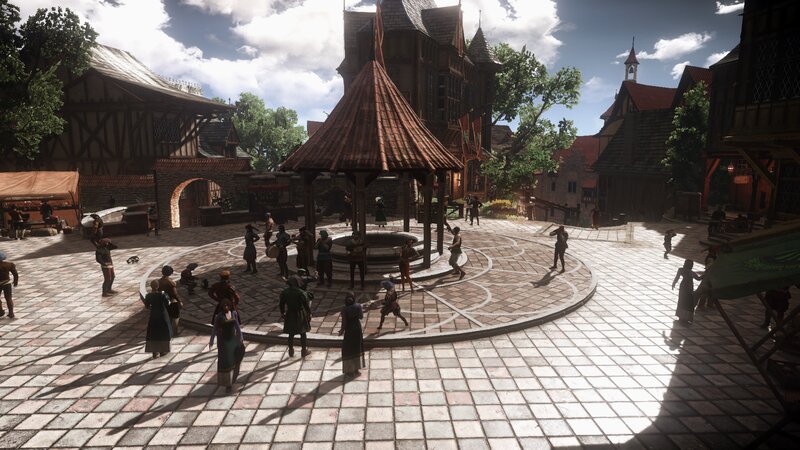 Town Square with People