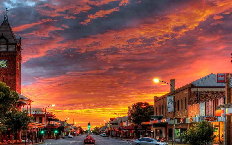 Town Street at Sunset