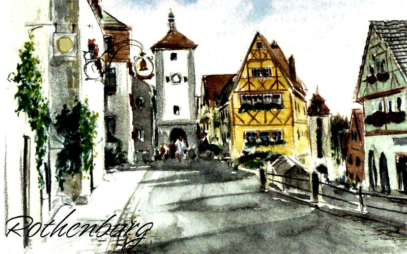 Town Street in Rothenburg