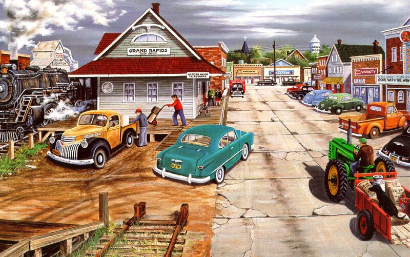 Town Street Scene