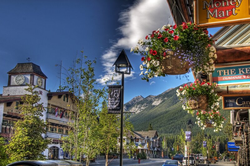 Town Street with Clock Tower