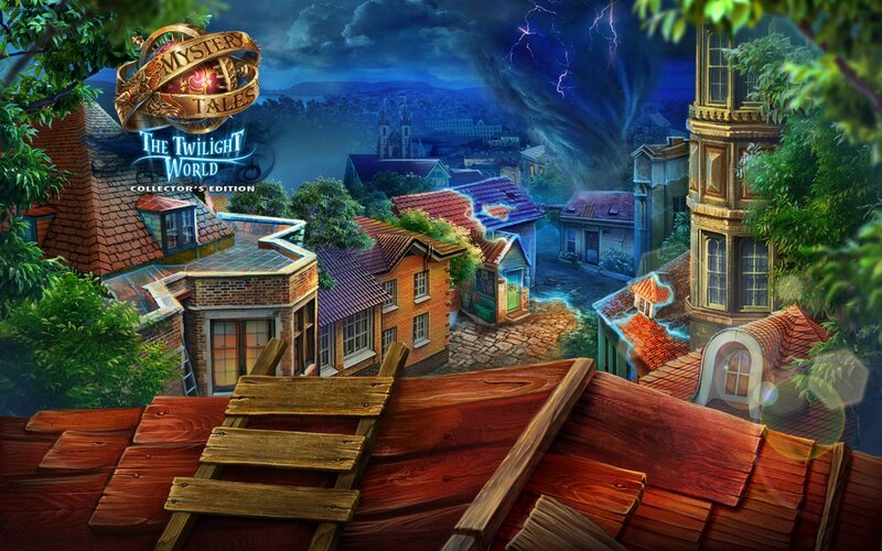 Town under Stormy Sky — Blue