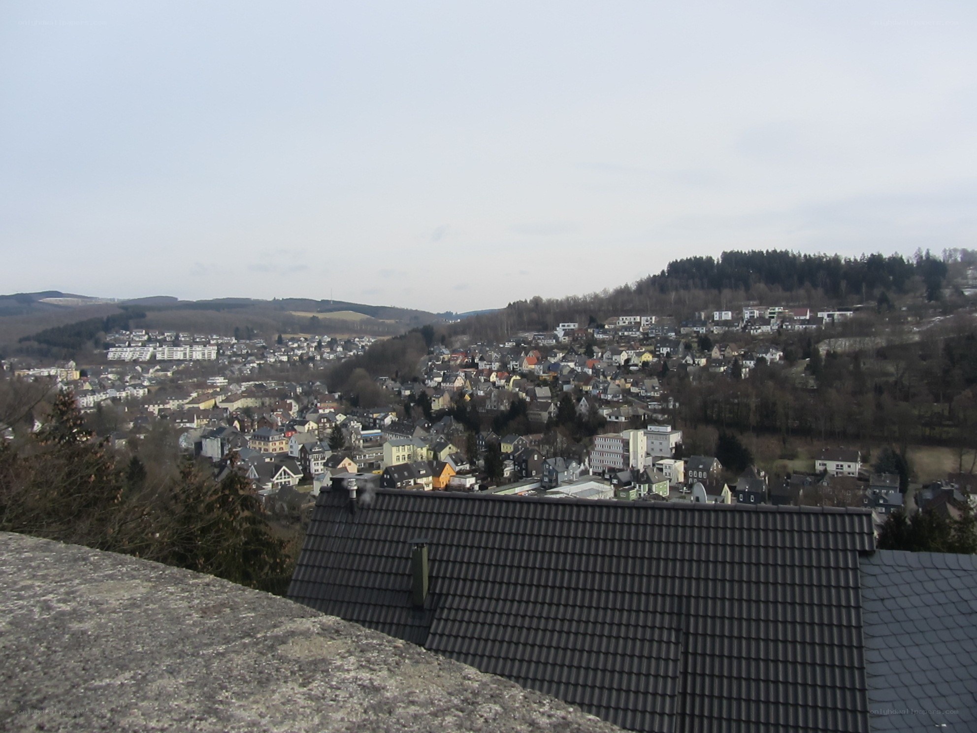 town view from hillside