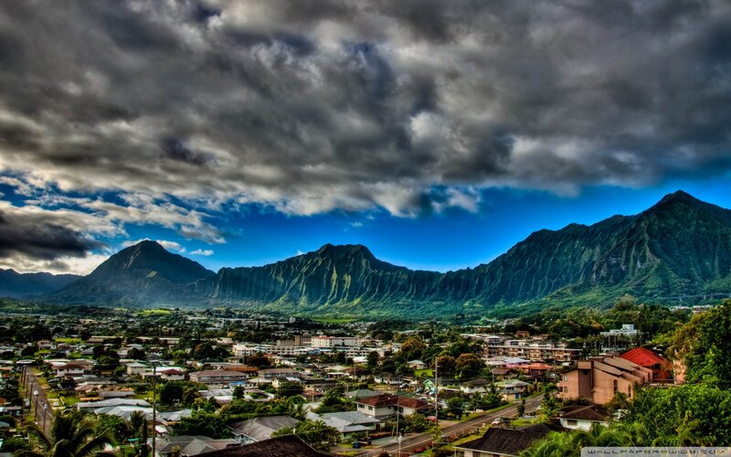 Town with Mountains