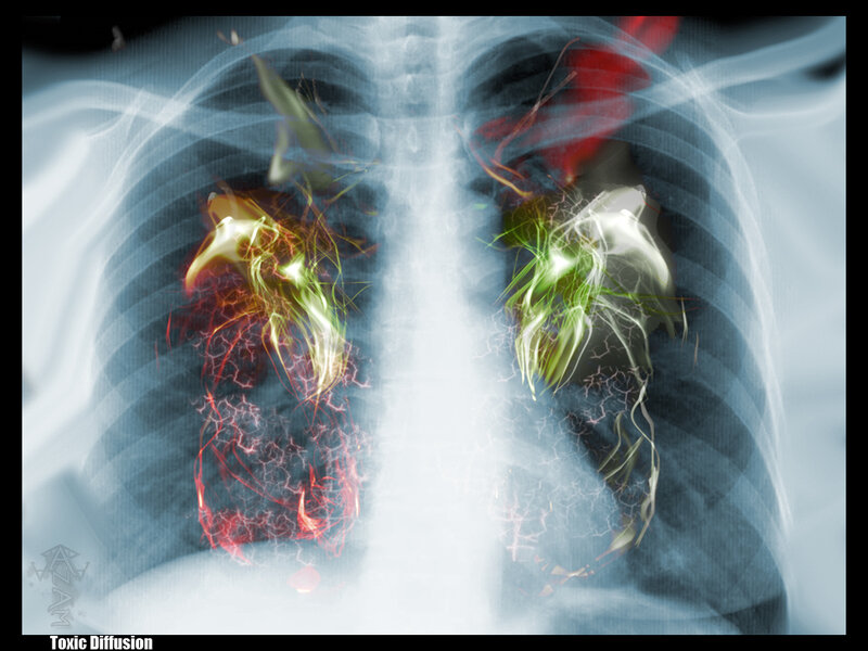 Toxic Diffusion in Lungs