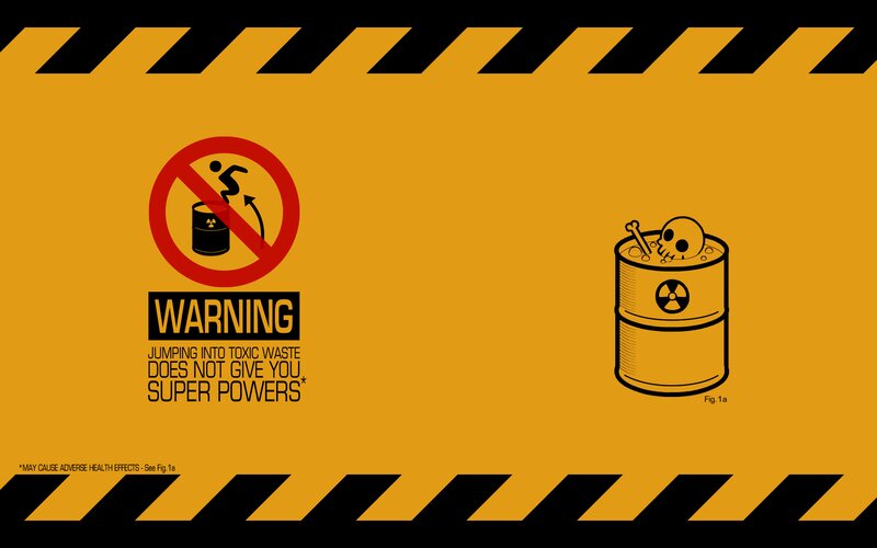 Toxic Waste Barrel — Yellow, Cautionary