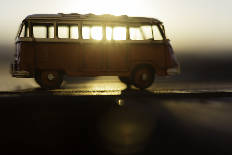 Toy Bus in Sunlight