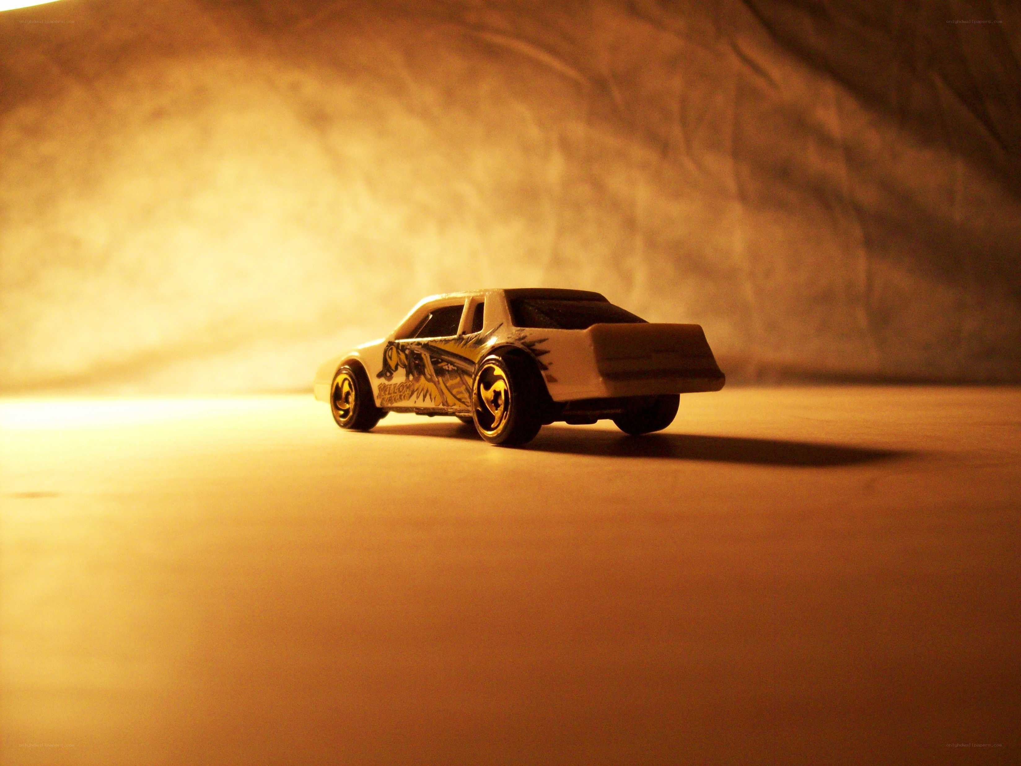Toy car in warm light