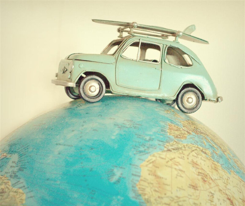 Toy Car on Globe