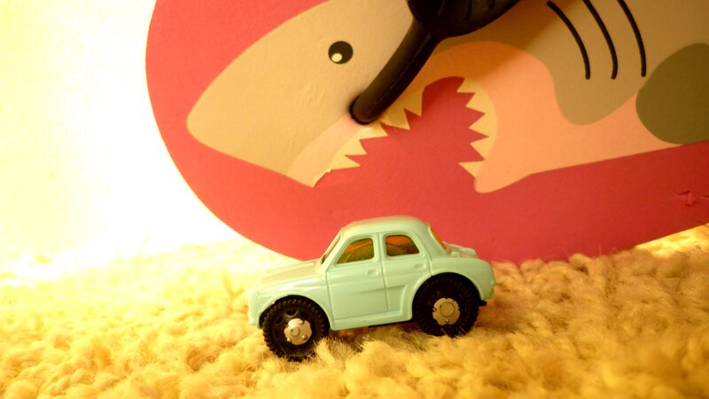 Toy Car under Shark