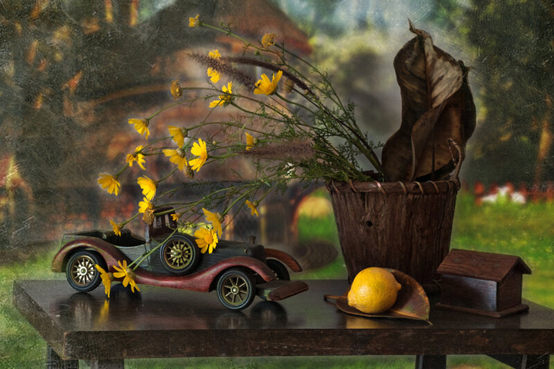 Toy Car with Flowers