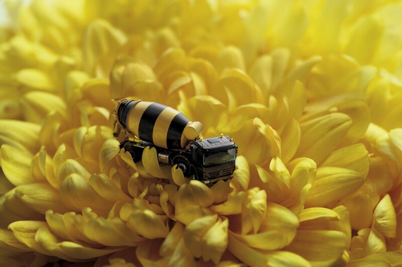 Toy Cement Truck — Yellow