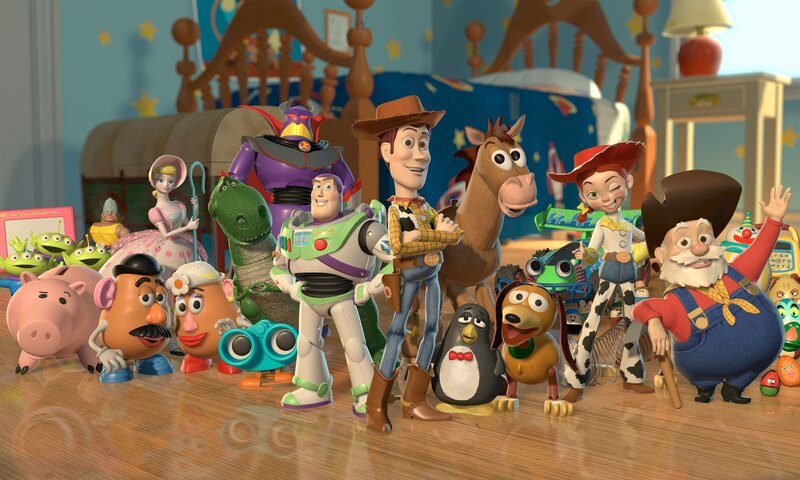 Toy Characters in Bedroom — Blue